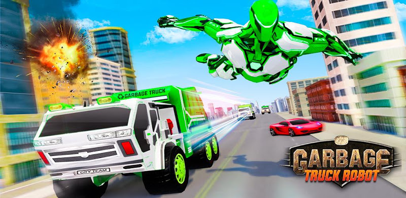 Flying Garbage Truck Robot Transform: Robot Games
