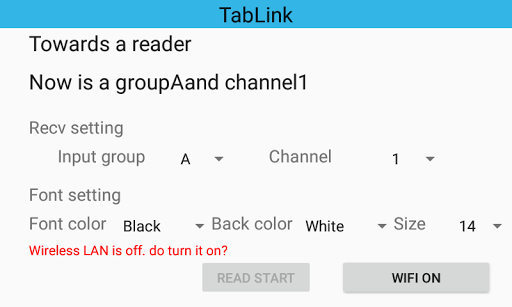 Android application TabLink screenshort