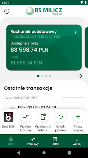 Android application BS Milicz mobilnie screenshort