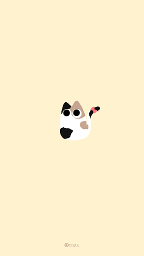 Android application 카카오톡 테마 - 말랑말랑 삼색 고양이_소프트옐로우 screenshort