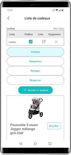 Bebeliste - Liste de naissance Screen 3