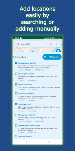 Android application Circular Route Optimizer and F screenshort