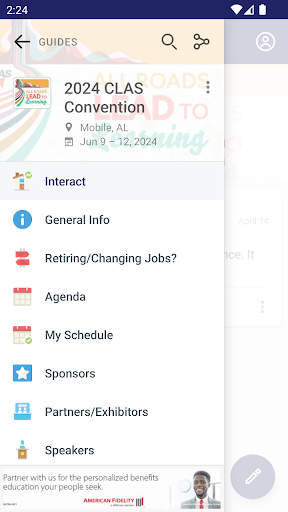 CLAS Conferences Screen 2