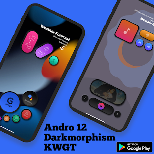 Andro 12 Darkmorphism KWGT v9.0 APK Paid