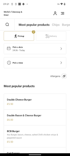 Mollies Takeaway and Diner Screen 3