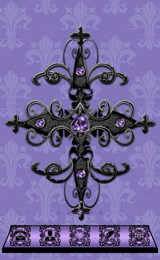 Purple Gothic Cross Go Launche Screen 2
