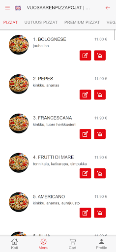Vuosaaren Pizzapojat Screen 2