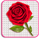 Rose Flowers Coloring Book, Color By Number Pixel