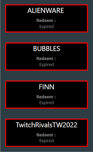 DBD Code Screen 3