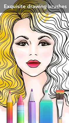Girls Coloring Book - Screenshot 4