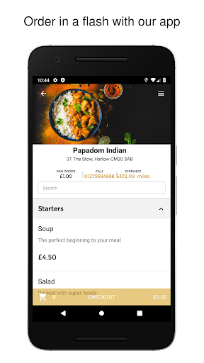 Android application Papadom Indian screenshort