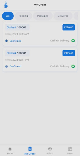 Mayurshilpa | Seller App Screen 2
