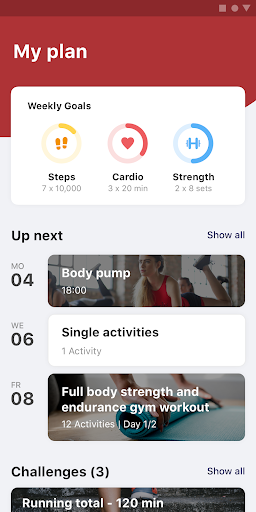 Android application ChallengeTrainer-Nicole de Bom screenshort