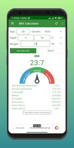 My BMI Calculator Screen 3