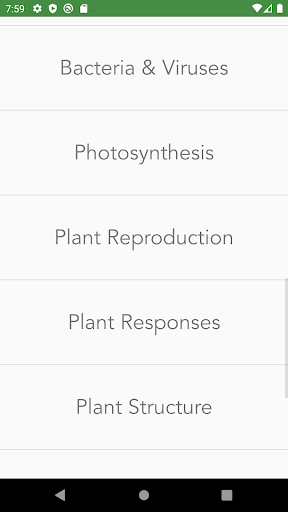 Android application Leaving Cert Biology 2020 screenshort