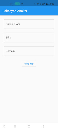 Android application Lokasyonanalizi screenshort