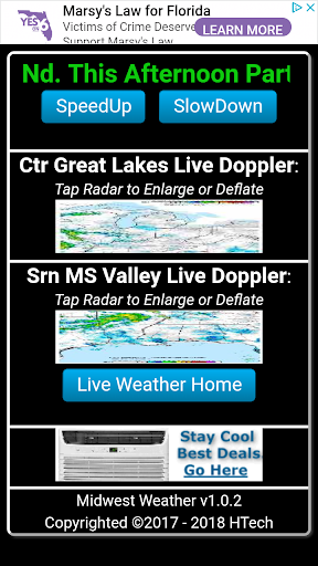 Android application Midwest Weather screenshort