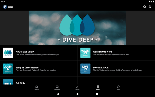 Screenshot of Grace Church App