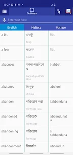 Bangla Maltese Dictionary