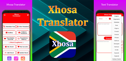 Android application Xhosa Translator screenshort