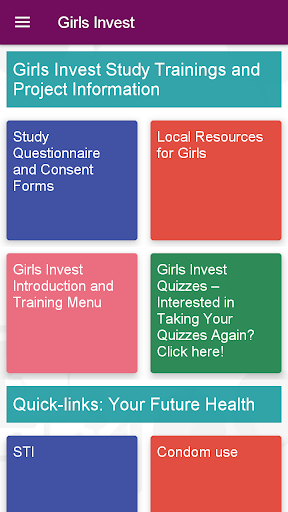 Android application Girls Invest screenshort