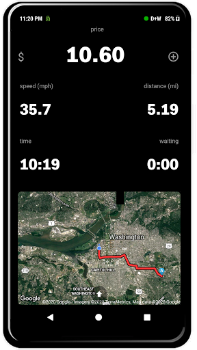 Android application Taximeter screenshort