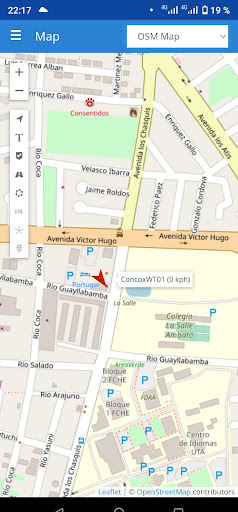 Android application VigiGPS screenshort