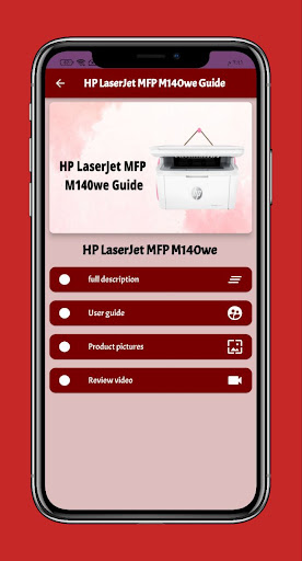 Android application HP LaserJet MFP M140we Guide screenshort