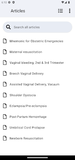 Obstetric Emergency Mnemonics Screen 2