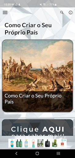 Android application Como Criar o Seu Próprio País screenshort