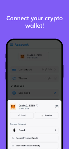 Android application Cipherlog screenshort