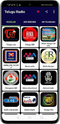 Android application Telugu Radio FM & AM HD Live screenshort