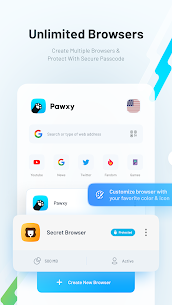 Pawxy – Schnelles VPN und Webbrowser MOD APK (Premium freigeschaltet) 1