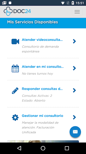 DOC24 para Profesionales Screen 2