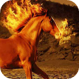 Fire breathing horse LWP icon