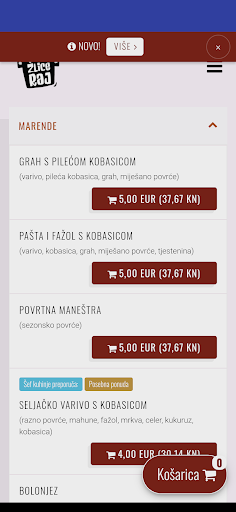 Android application Žliceraj screenshort