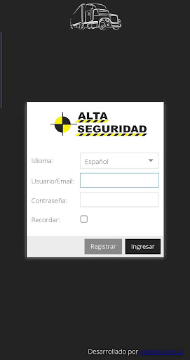 Android application Alta Seguridad screenshort
