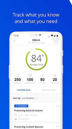 Android application Kaplan Schweser screenshort