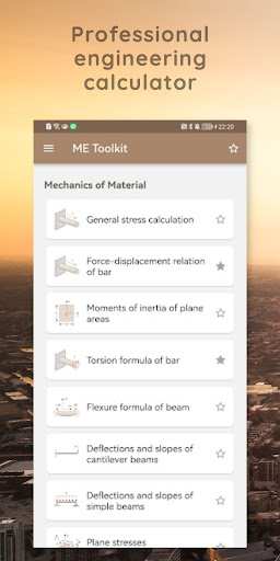Android application Mechanical Engineering Toolkit screenshort