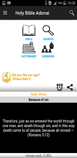 Android application Holy Bible screenshort