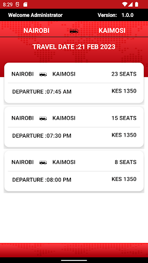 Easycoach Internal Screen 2