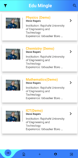 Android application Edu Mingle screenshort