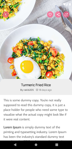 Recipe Hour Demo : Flutter Wor Screen 2