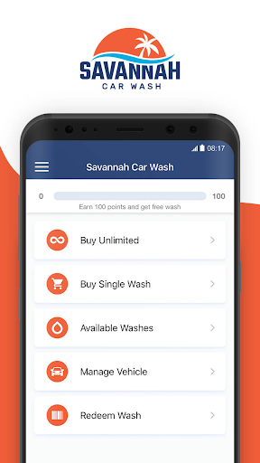 Android application Savannah Car Wash screenshort