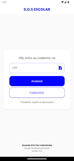 Android application SOS Escolar Indaiatuba screenshort