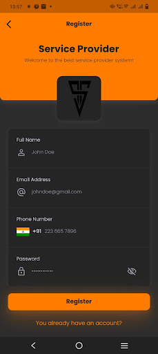Thangjing Services provider Screen 2