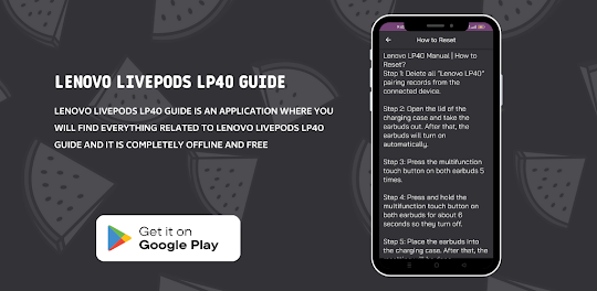 Lenovo Livepods lp40 Guide