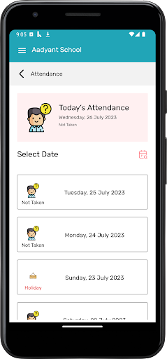 Android application Aadyant School screenshort