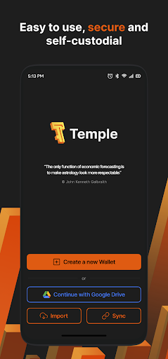 Android application Temple - Tezos Wallet screenshort