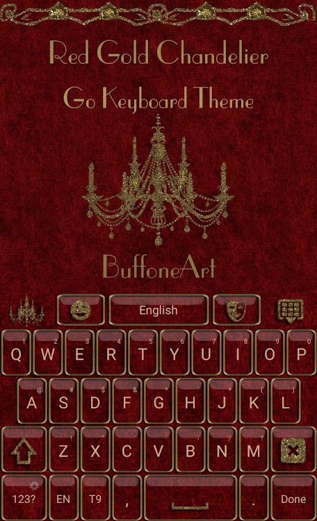 Red Gold Chandelier Keyboard t - 1.1 - (Android)